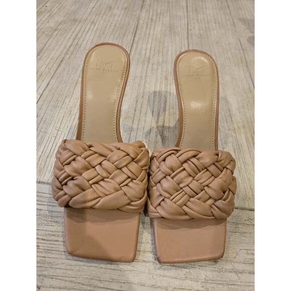 Marc Fisher Women's Draya Braided Heeled Sandals Brown Size 8M - Picture 1 of 6